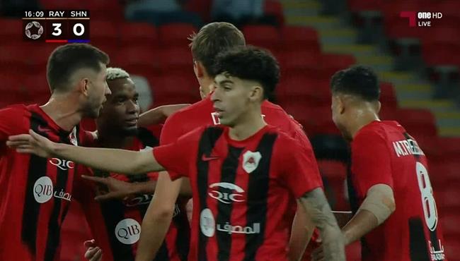 هدف الريان الثالث في مرمي الشحانية اسيست تريزيحيه