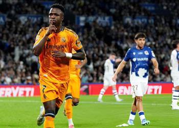 فيديو فينيسيوس يسجل هدف ريال مدريد الأول أمام ريال سوسيداد