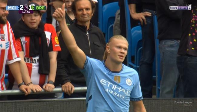 اهداف مباراة مانشستر سيتي وبرينتفورد 2 1 الدوري الانجليزي