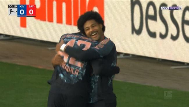 هدف بايرن ميونخ الاول في مرمي هولشتاين كيل بعد 14 ثانية