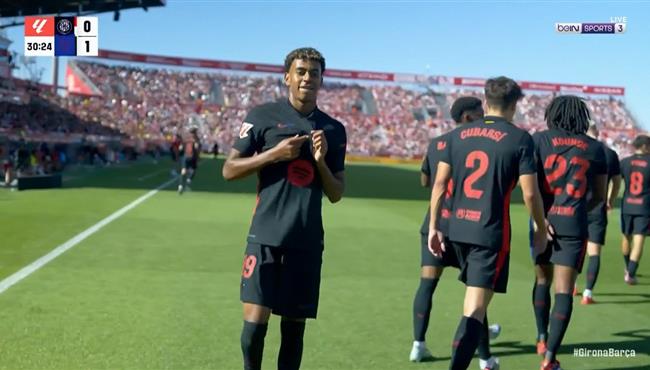 هدف لامين يامال الاول في مرمي جيرونا بالدوري الاسباني