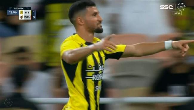 هدف حسام عوار في مرمي الوحدة بالدوري السعودي