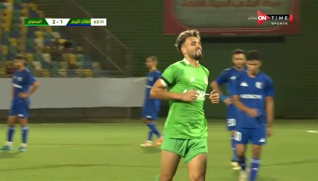 هدف صلاح محسن الثاني في مرمي الهلال الليبي بكأس الكونفيدرالية