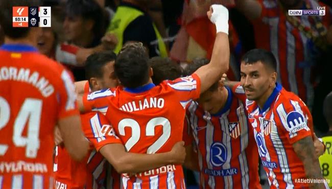 اهداف مباراة اتلتيكو مدريد وفالنسيا 3 0 الدوري الاسباني