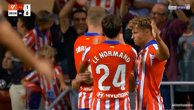 هدف اتلتيكو مدريد الاول في مرمي فالنسيا بالدوري الاسباني