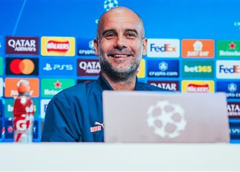 جوارديولا يسخر من نفسه أثناء الإشادة بـ هالاند ويؤكد مانشستر سيتي كان محظوظ ا أمام إنتر ميلان
