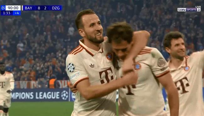 اهداف مباراة بايرن ميونخ ودينامو زغرب 9 2 دوري ابطال اوروبا