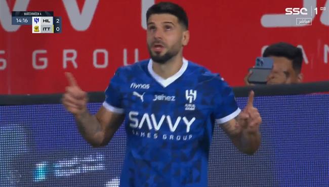 هدف ميتروفيتش الثاني في مرمي الاتحاد بالدوري السعودي