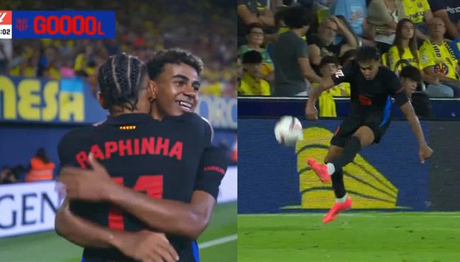 هدف رافينيا الثاني في مرمي فياريال بعد اسيست خرافي من لامين يامال