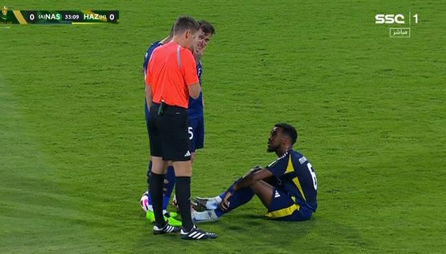 اصابة مختار علي وخروجه في مباراة النصر والحزم بكأس خادم الحرمين