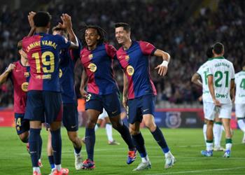 فيديو ليفاندوفسكي يسجل هدف برشلونة الأول أمام خيتافي