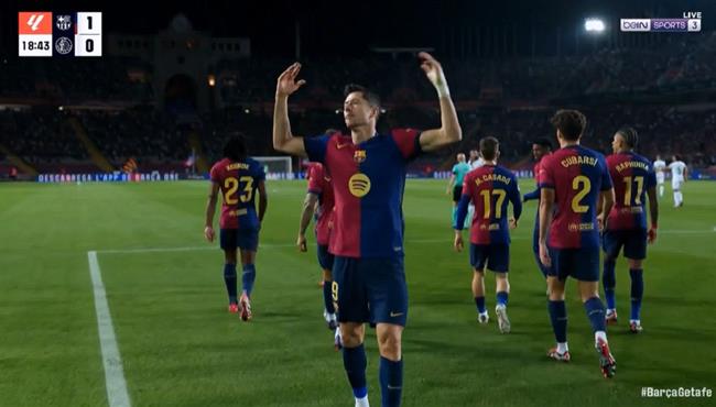 هدف ليفاندوفسكي في مرمي خيتافي بالدوري الاسباني