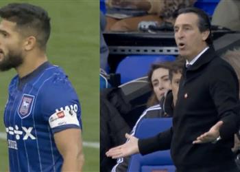 فيديو سام مرسي يثير جنون أوناي إيمري في مباراة إبسويتش تاون وأستون فيلا