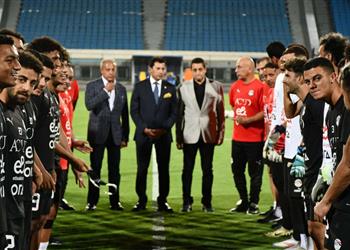 صور ممر شرفي من لاعبي منتخب مصر لأبطال أوليمبياد باريس بحضور وزير الرياضة