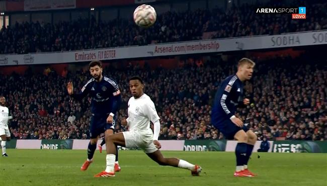 هدف برونو فيرنانديز في مرمي ارسنال بكأس الاتحاد الانجليزي