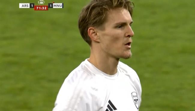 اوديجارد يهدر ركلة جزاء امام مانشستر يونايتد بكأس الاتحاد الانجليزي