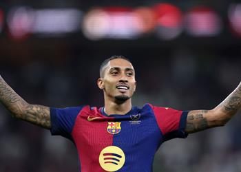 فيديو رافينها يسجل هدف برشلونة الثالث أمام ريال بيتيس