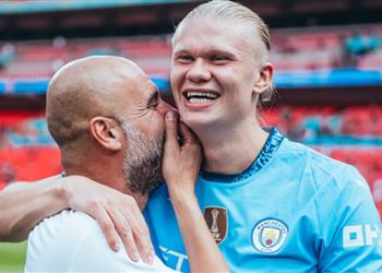 جوارديولا عن تجديد هالاند لـ 10 سنوات مع مانشستر سيتي عليه أن يهزمني
