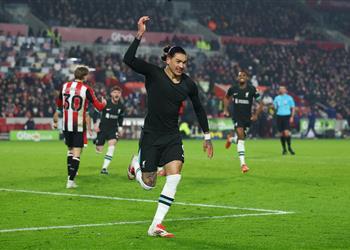 فيديو داروين نونيز ي هدي ليفربول فوزا قاتلا ضد برينتفورد في الدوري الإنجليزي