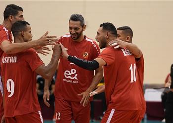 الأهلي يفوز على الشرطة القطري ويتصدر مجموعته في البطولة العربية للكرة الطائرة
