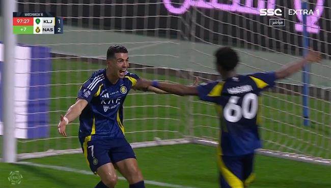 هدف كريستيانو رونالدو الثاني في مرمي الخليج بالدوري السعودي