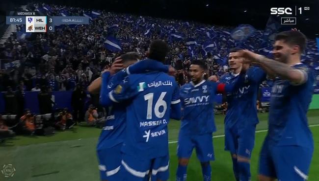 اهداف مباراة الهلال والوحدة 4 1 الدوري السعودي