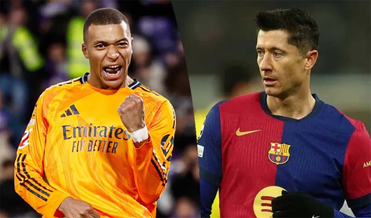 ترتيب هدافي الدوري الإسباني بعد هاتريك مبابي وهدف ليفاندوفسكي