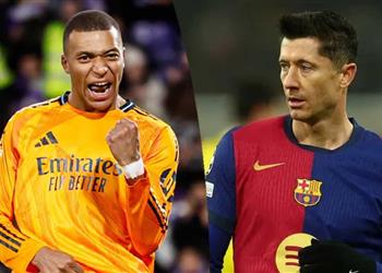 ترتيب هدافي الدوري الإسباني بعد هاتريك مبابي وهدف ليفاندوفسكي