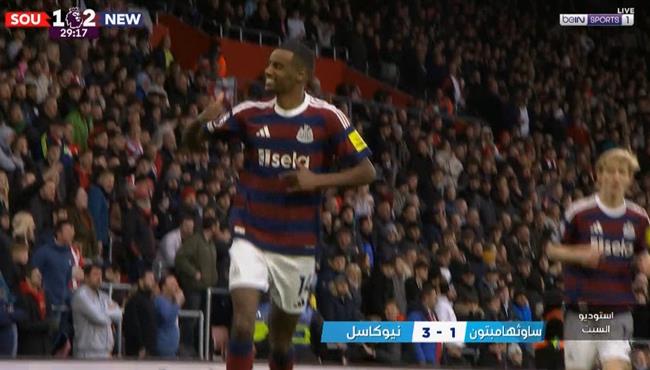 اهداف مباراة نيوكاسل وساوثهامبتون (3-1) الدوري الانجليزي