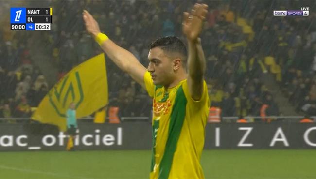 هدف مصطفي محمد في الوقت القاتل امام ليون بالدوري الفرنسي