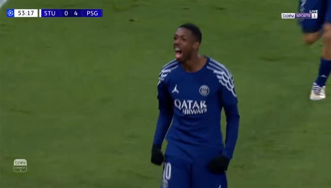 هدف عثمان ديمبلي الثالث الرائع في مرمي شتوتجارت بدوري ابطال اوروبا