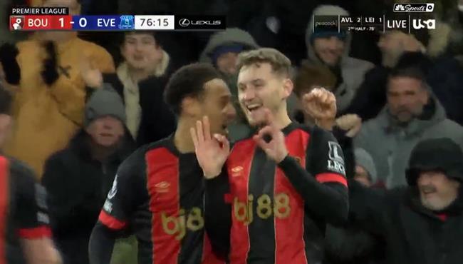 هدف فوز بورنموث علي ايفرتون 1 0 الدوري الانجليزي