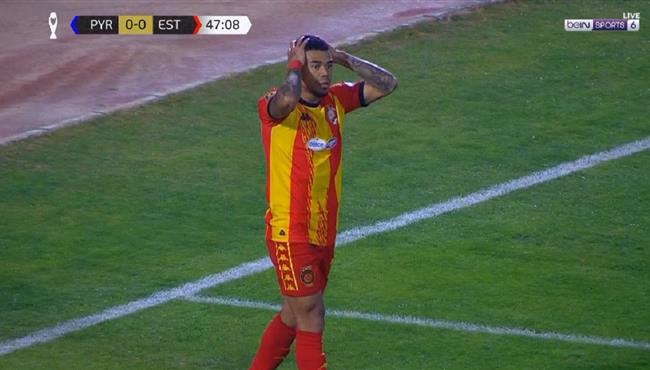 يان ساسي يهدر فرصة هدف محقق امام بيراميدز بدوري ابطال افريقيا