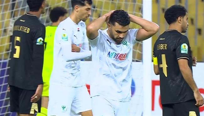 خالد الغندور كاد ان يسجل هدف رائع امام الزمالك بكاس الكونفيدرالية