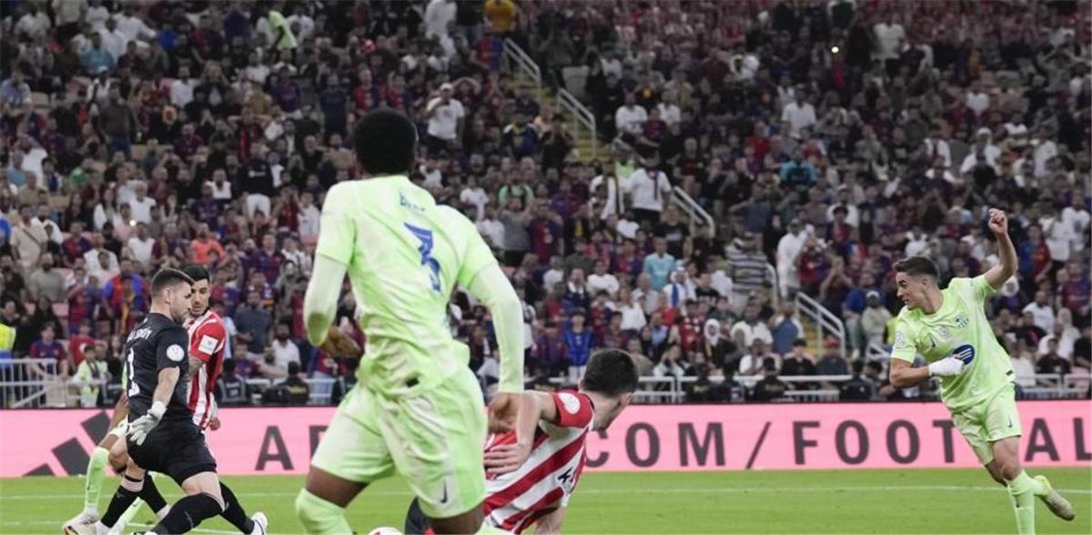 فيديو | جافي يسجل هدف برشلونة الأول أمام أتلتيك بلباو في كأس السوبر الإسباني
