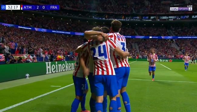 اهداف مباراة اتلتيكو مدريد وفرانكفورت (51) دوري ابطال اوروبا
