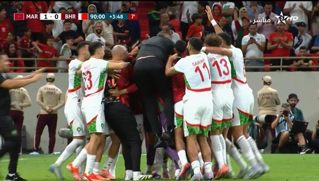 هدف فوز المغرب  القاتل علي البحرين (10) مباراة ودية