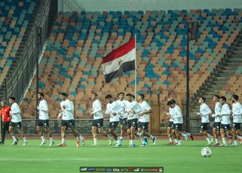 منتخب مصر يخوض تدريباته استعداد ا لمواجهة غينيا بيساو في تصفيات كأس العالم