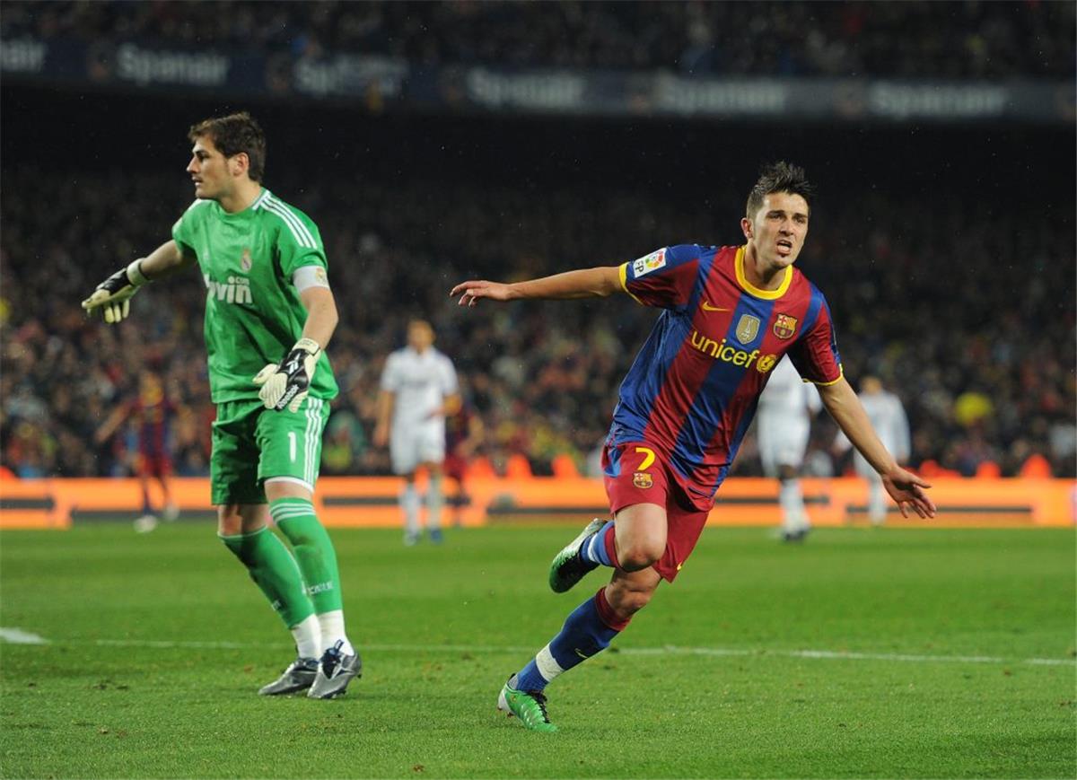 احتفال فيا ضد ريال مدريد