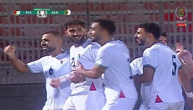 اهداف مباراة الجزائر وفلسطين الودية