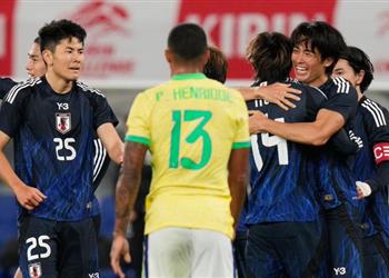 فيديو اليابان تقلب الطاولة وتفوز على البرازيل بثلاثية ودي ا