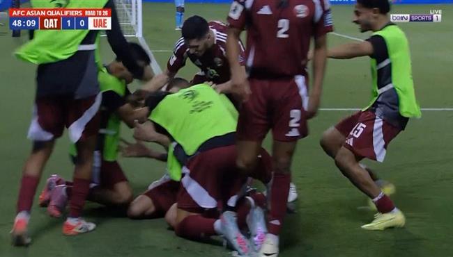 اهداف مباراة قطر والامارات 2 1 تصفيات كاس العالم