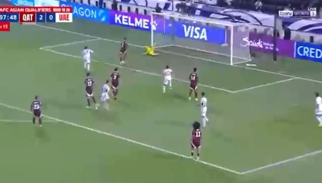 هدف الامارات الاول الرائع  في مرمي قطر بتصفيات كأس العالم