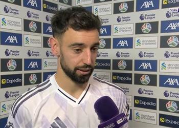 برونو فرنانديز بعد الفوز على ليفربول لم نفعلها منذ وقت طويل والجمهور وضعهم تحت ضغط