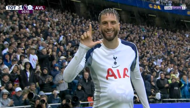 هدف توتنهام الاول في مرمي استون فيلا (10) الدوري الانجليزي
