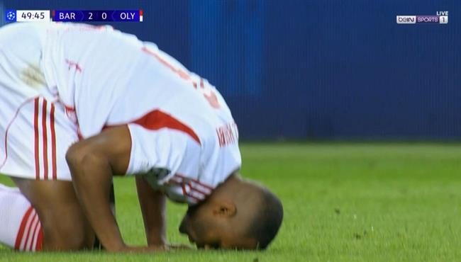 هدف ايوب الكعبي في مرمي برشلونة بدوري ابطال اوروبا