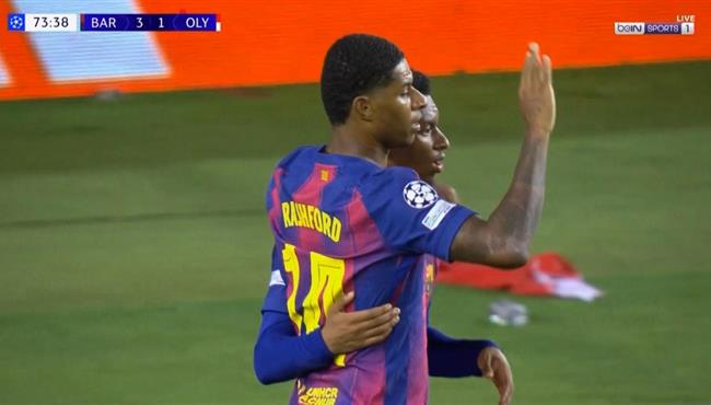 هدف راشفورد الاول الرائع في مرمي اولمبياكوس بدوري ابطال اوروبا