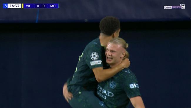 هدف هالاند في مرمي فياريال بدوري ابطال اوروبا