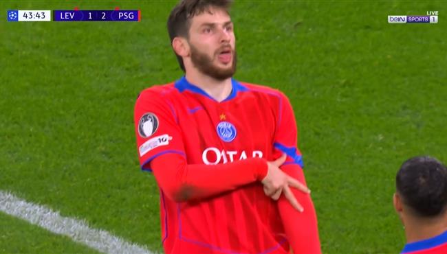 هدف باريس سان جيرمان الثالث في مرمي باير ليفركوزن بدوري ابطال اوروبا