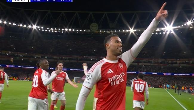 هدف ارسنال الاول في مرمي اتلتيكو مدريد بدوري ابطال اوروبا